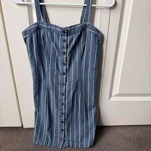Forever 21 blue denim pinstripe